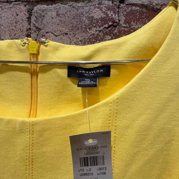 NWT Ann Taylor Yellow Shift Dress Size 10 - Picture 4 of 6